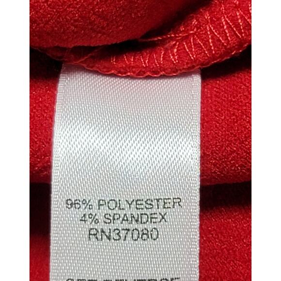 Cato Red Chevron Print Raised Textured Top XL Lightweight Soft Stretchy - Picture 5 of 5